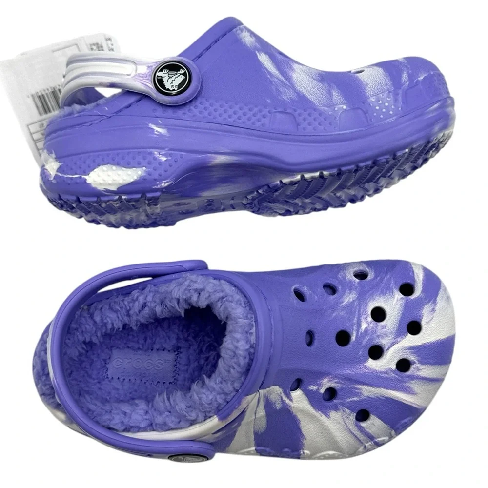 Crocs Baya Lined Marbled Clog (Toddler) Size C9
